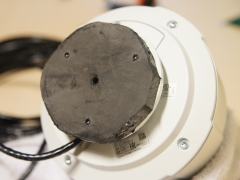 Tripod mount plate attached to camera