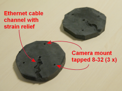 Tripod mount plate, top view